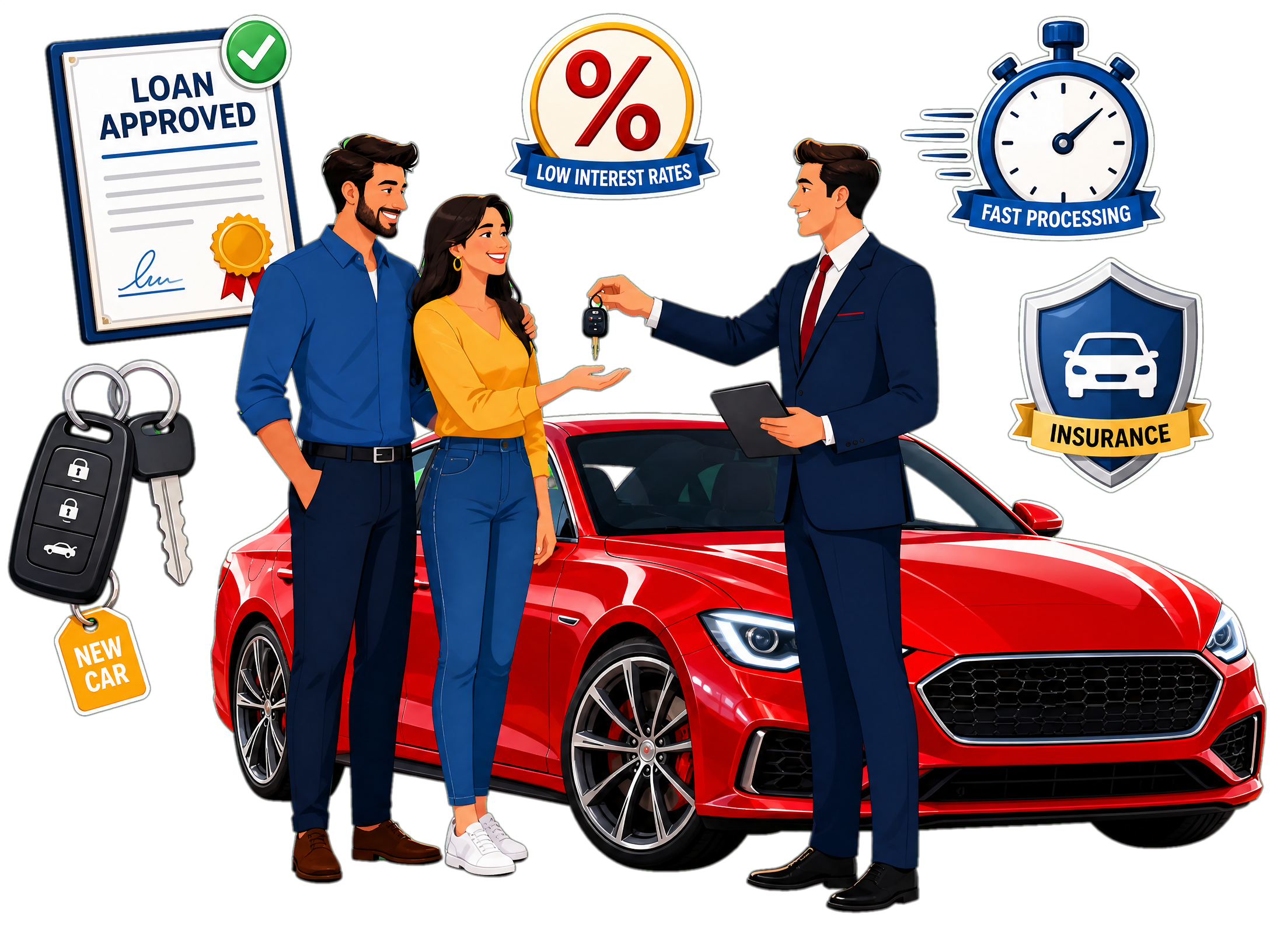Car loan illustration