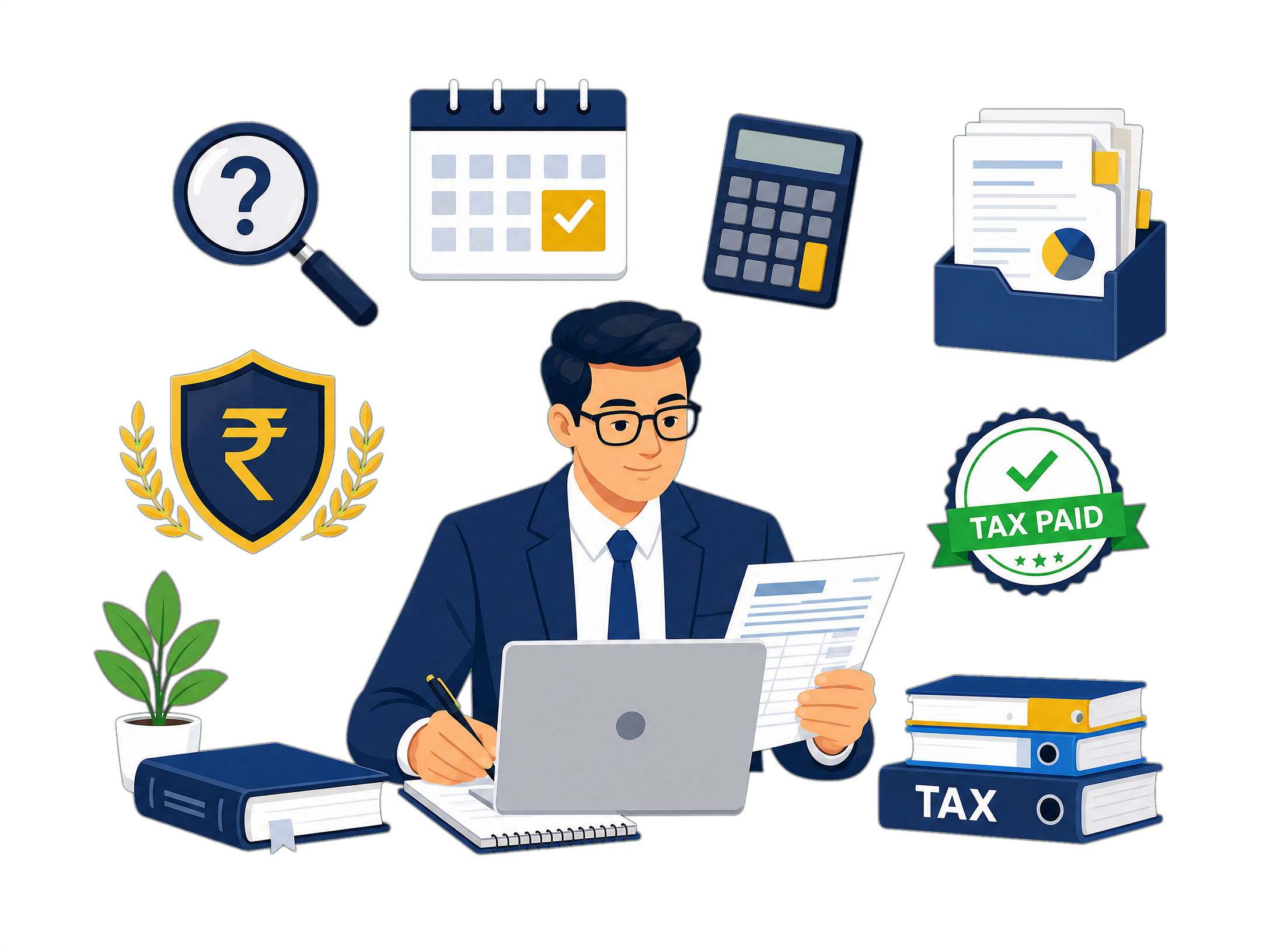 Income tax query illustration
